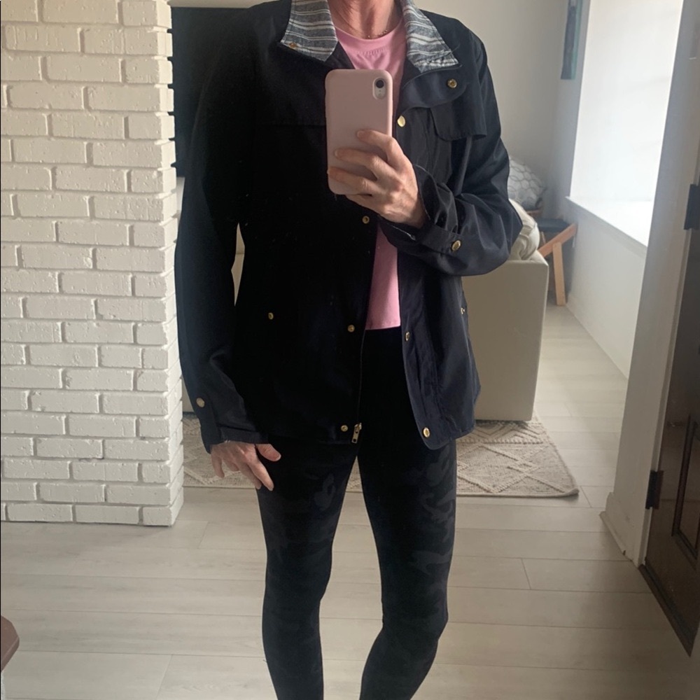 Navy Lightweight Shirt Jacket with Fitted Silhouette